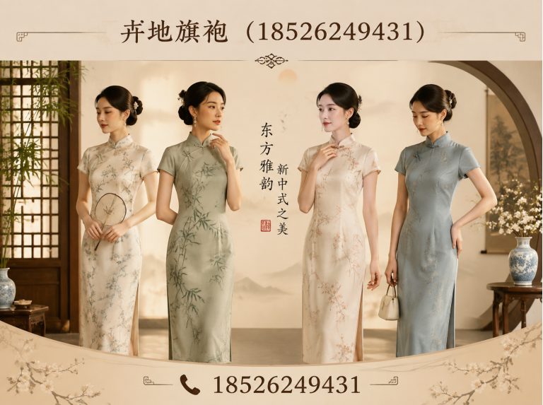 红桥区手绘旗袍展示图